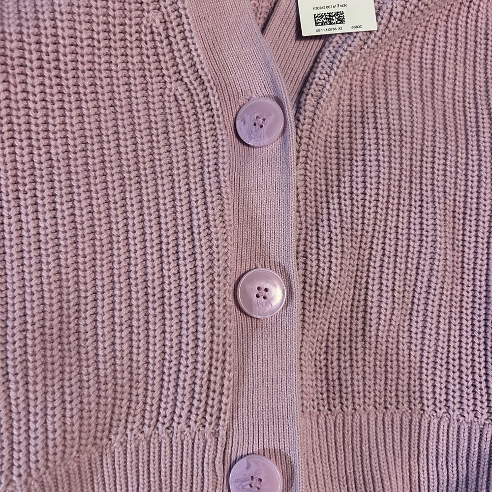 H&M Lilac Button-Up Cardigan